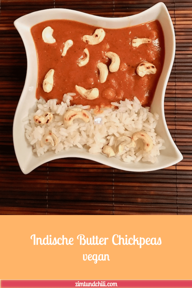 indische Butter Chickpeas - Pin 3