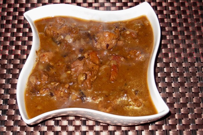 - Thüringer Schwarzbierfleisch - Schwarzbierfleisch - Gulasch - Bier - Schwarzbier - Haupgericht - Rezept - Winterküche - Herbstküche - einfach - Fleisch