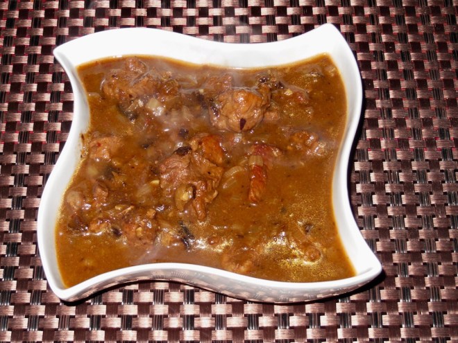 - Thüringer Schwarzbierfleisch - Schwarzbierfleisch - Gulasch - Bier - Schwarzbier - Haupgericht - Rezept - Winterküche - Herbstküche - einfach - Fleisch