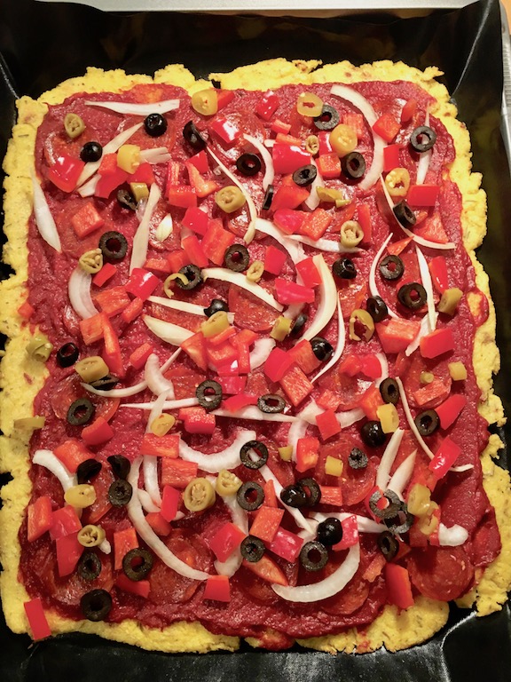 Rezepte: Hauptgerichte: Polentapizza ohne Käse - ungebacken