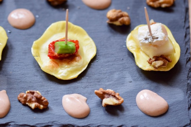 Rezepte: Kleinigkeiten: Maultaschen-Pintxos Variation