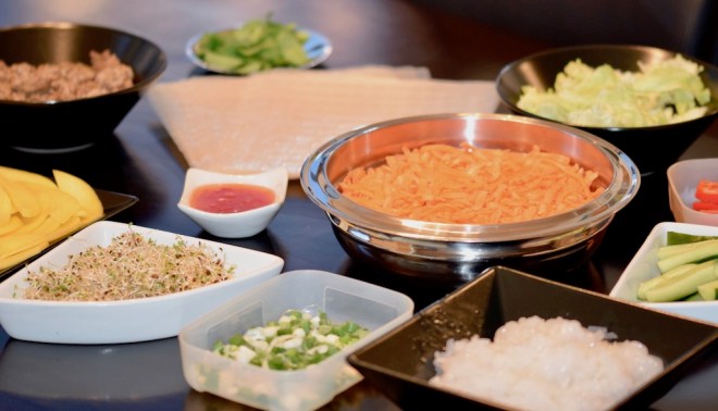 Rezepte: Hauptgerichte: Sommerrollen - Zutaten