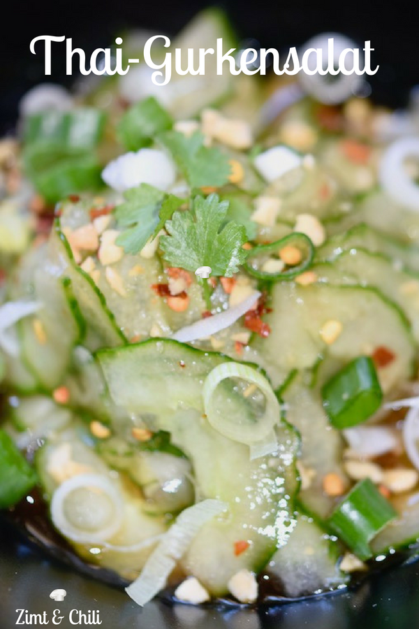 Thaigurkensalat - Salat -asiatischeKüche - thailändischeKüche - Sommerküche - vegetarisch - asiatischerGurkensalat