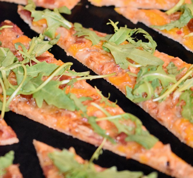 Flammkuchen - Kürbis - milchfrei - glutenfrei - Variante - Rezepte - einfach - Teig - Rucola