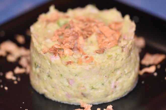 Rosenkohlpüree mit Schinken - Rosenkohlpüree - Schinken - Low Carb - ohne Kartoffeln - Rezept - milchfrei - glutenfrei - Beilage - Rosenkohl - einfach -schnell