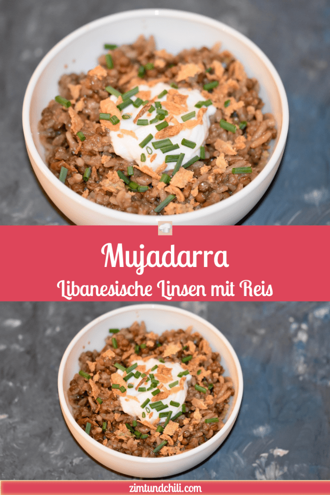 Libanesische Linsen mit Reis - Mujadarra - Rezept - arabisch - orientalisch - Linsen mit Reis und Zwiebeln - vegan - glutenfrei - arabisches Linsengericht - schnell - einfach - Mejadra