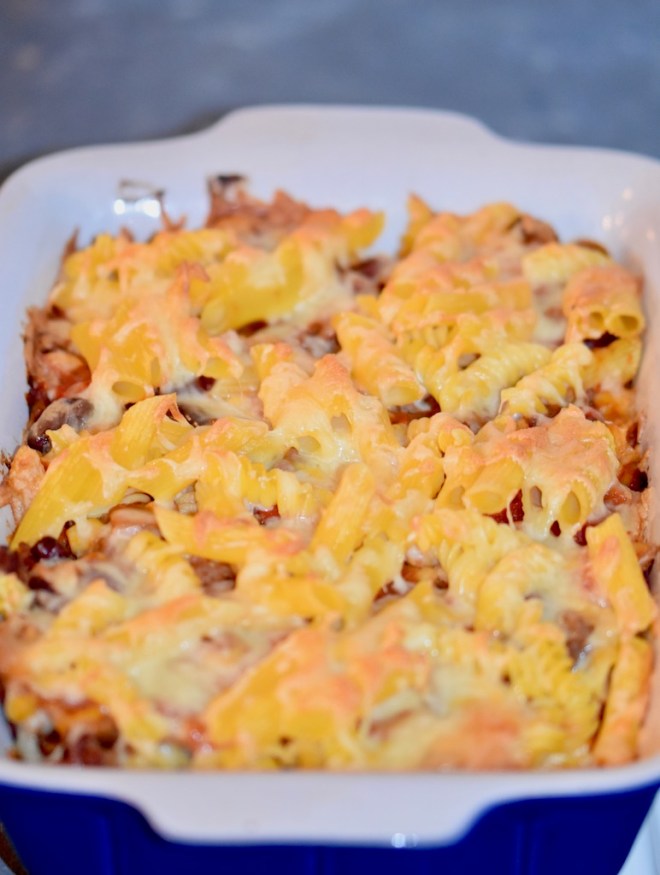 Nudelgratin - Nudelauflauf - Hackfleisch - Gemüse - Rezept - einfach - Gratin - Pasta - glutenfrei - milchfrei - Nudeln