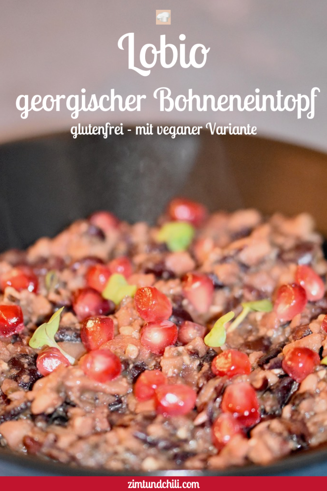Lobio - georgischer Bohneneintopf - Rezept - glutenfrei - georgische Küche - Kidneybohnen - rote Bohnen - Eintopf - einfach - gesund - traditionell - vegane Variante