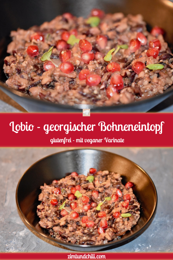 Lobio - georgischer Bohneneintopf - Rezept - glutenfrei - georgische Küche - Kidneybohnen - rote Bohnen - Eintopf - einfach - gesund - traditionell - vegane Variante