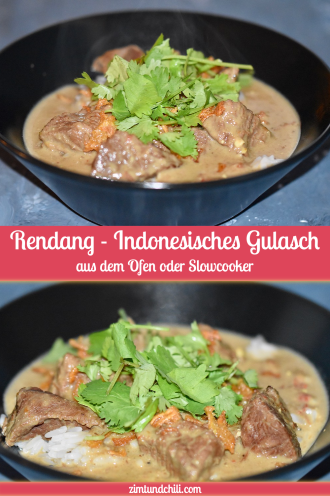 indonesisches Gulasch - Rendang Daging Sapi - Slowcooker - Ofen - Rendang - Beef Rendang - Rezept - einfach - Rindergulasch - Rendang Curry -Gulasch - glutenfrei - milchfrei