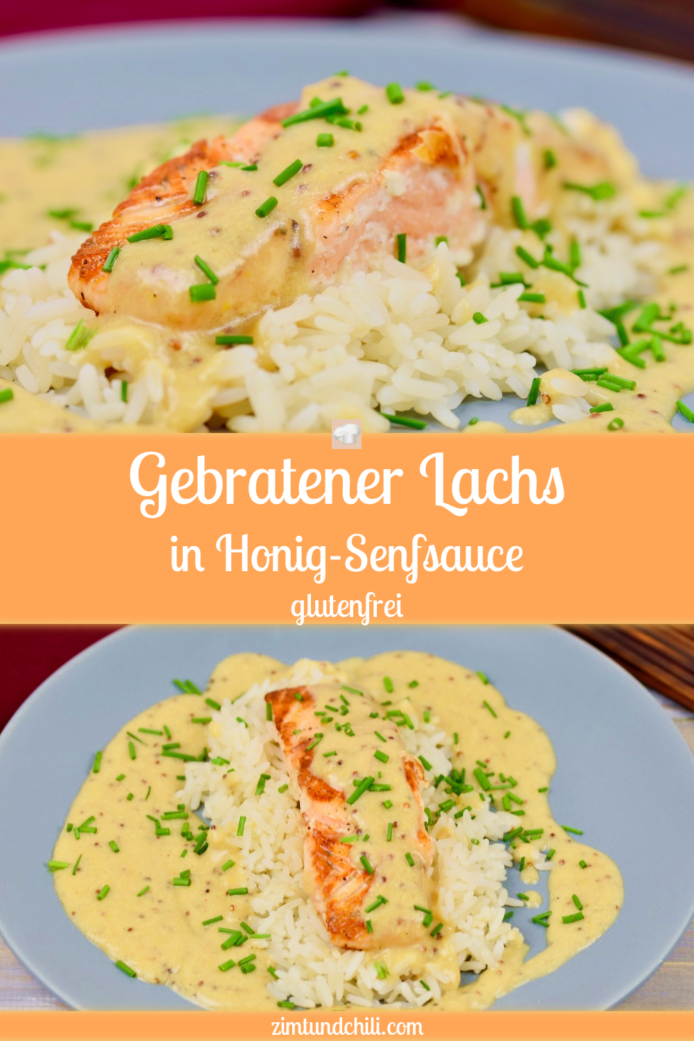 gebratener Lachs in Honig-Senfsauce - Lachs - Honig-Senfsauce - einfach - schnell - Rezept - milchfrei - glutenfrei - Fisch - gebratener Lachs - Low Carb - Clean Eating