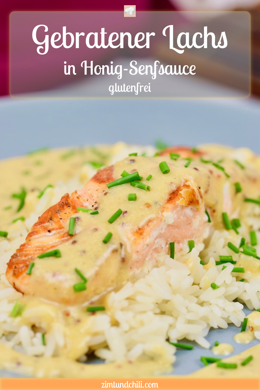 gebratener Lachs in Honig-Senfsauce - Lachs - Honig-Senfsauce - einfach - schnell - Rezept - milchfrei - glutenfrei - Fisch - gebratener Lachs - Low Carb - Clean Eating