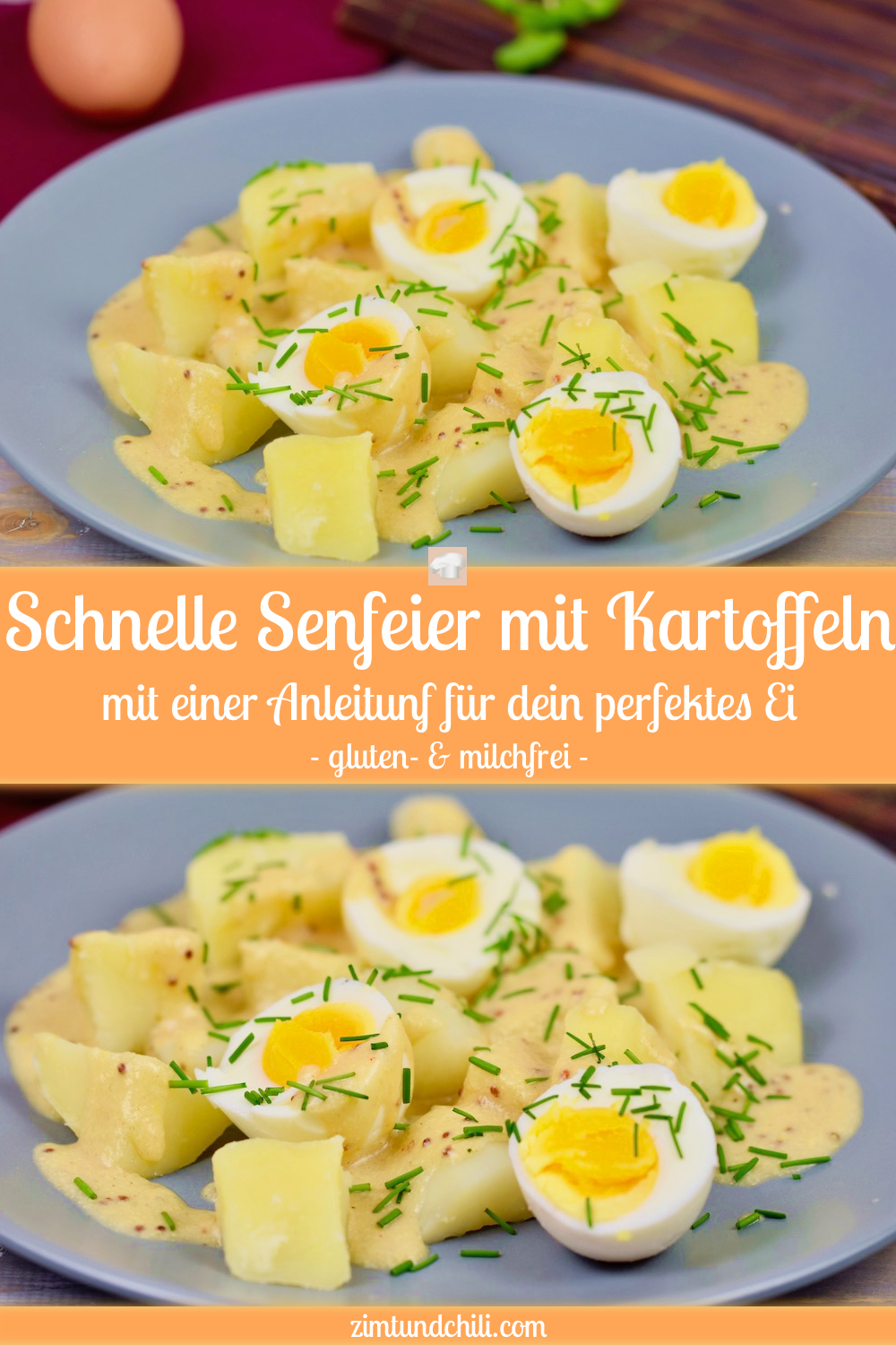 schnelle Senfeier mit Kartoffeln - Senfeier - Sauce - Senfsauce - schnell - einfach - mit Kartoffeln - Rezept - milchfrei - glutenfrei - ohne Mehl - Anleitung für das perfekte Ei - Eier kochen - Garzeit Eier - Eier im Topf kochen