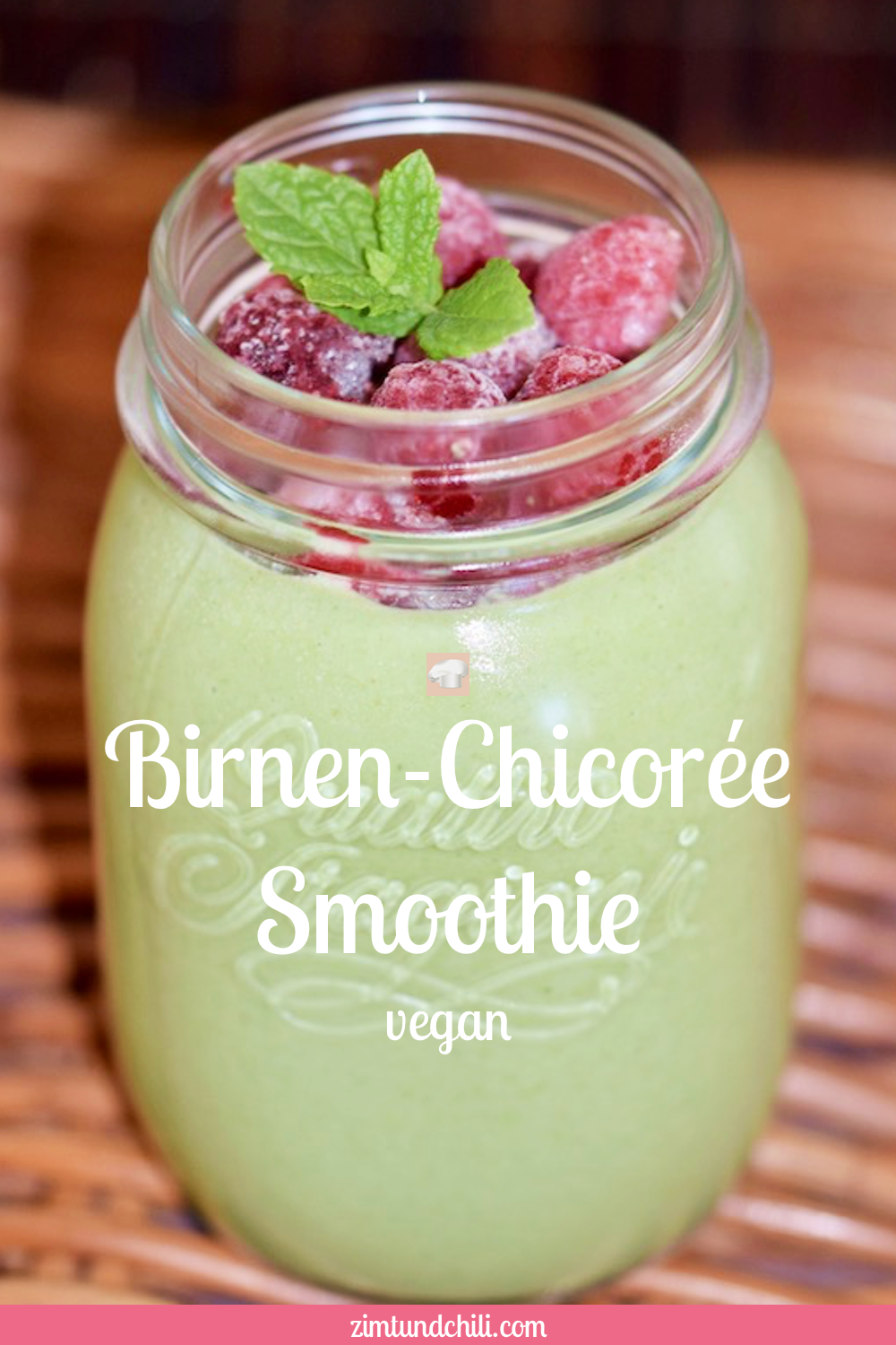 Birne-Chicorée-Smoothie - Smoothie - gesund - abnehmen - vegan - glutenfrei - grüne Smoothies - einfach - Rezept - Spinat - Frühstück - Getränk - Smoothie-Bowl