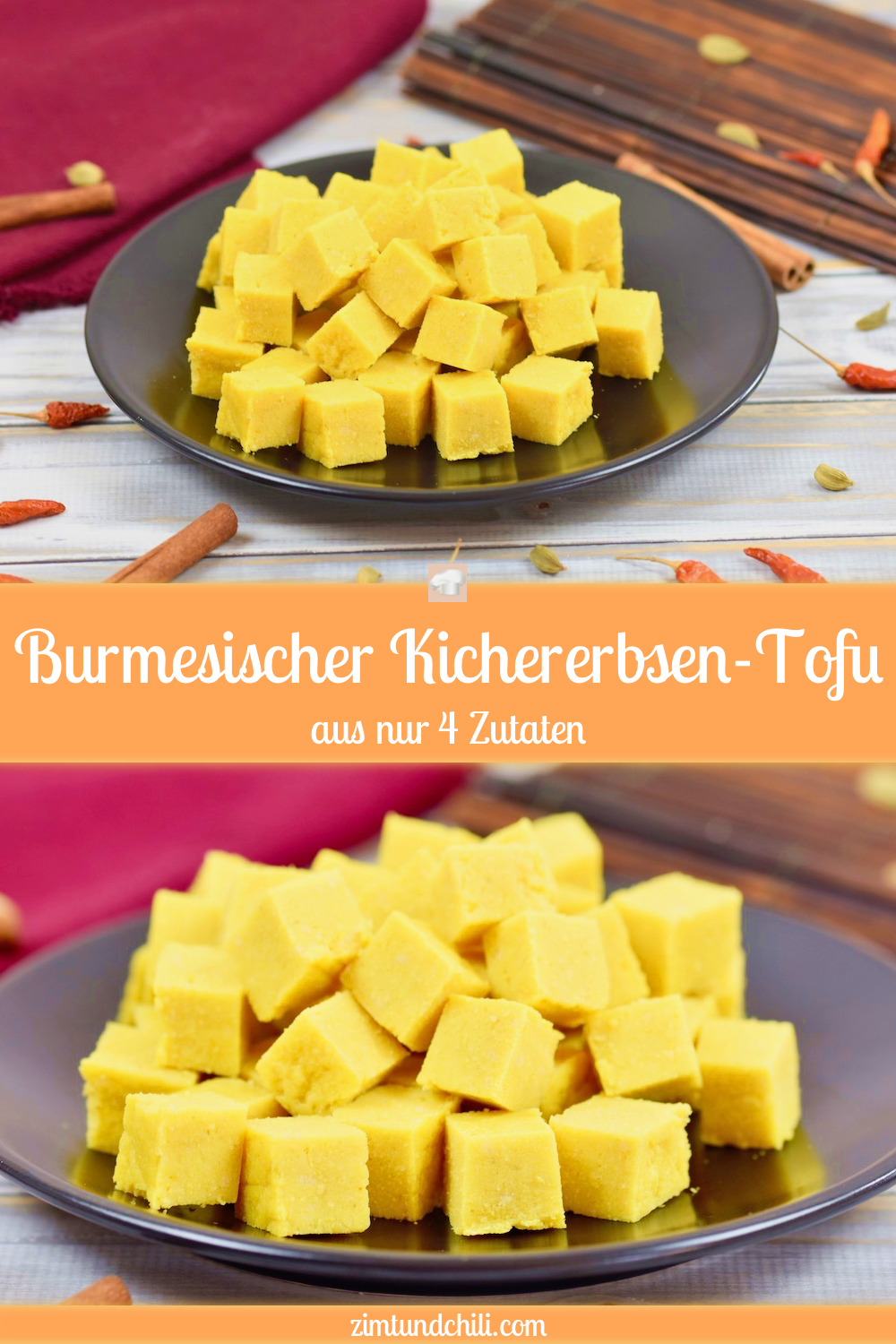 burmesischer Kichererbsen-Tofu - Shan-Tofu - burmesischer Tofu - selber machen - birmanischer Tofu - Kichererbsen-Tofu - Rezept - vegan - ohne Soja - Tofu - einfach - glutenfrei - Verwendung