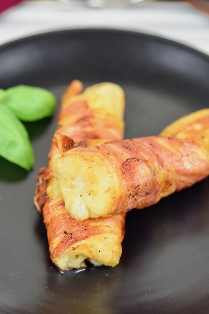 gegrillte Curry-Banane im Baconmantel - herzhaft - grillen - BBQ - Rezept - Bananen -Bacon - essen - Barbecue - Snack - gegrillte Banane im Speckmantel - glutenfrei - milchfrei -einfach - schnell