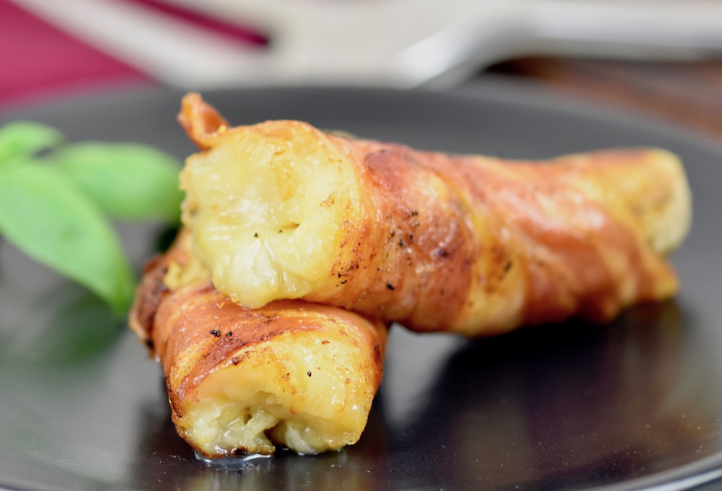 gegrillte Curry-Banane im Baconmantel - herzhaft - grillen - BBQ - Rezept - Bananen -Bacon - essen - Barbecue - Snack - gegrillte Banane im Speckmantel - glutenfrei - milchfrei -einfach - schnell