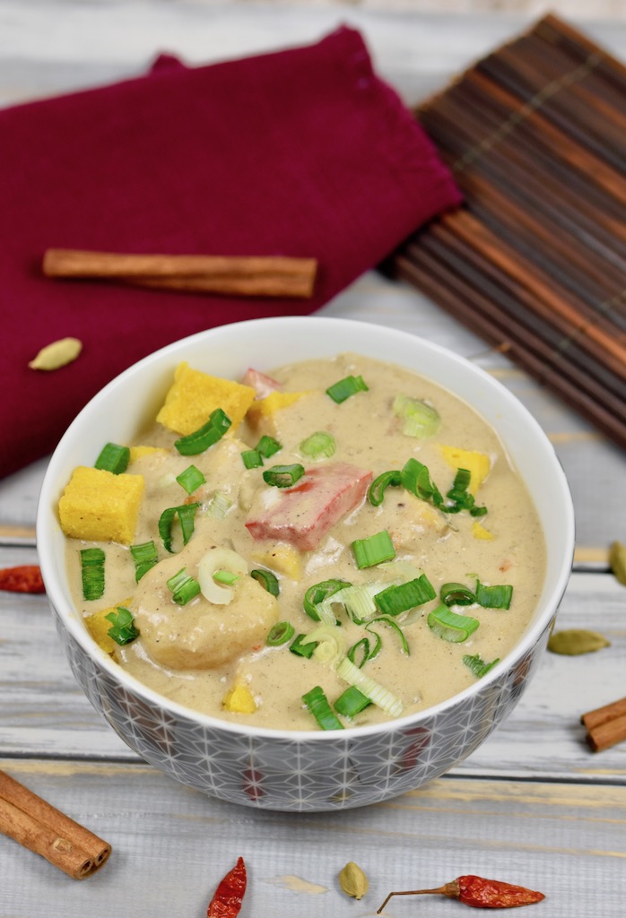 Massaman-Curry - vegan - Rezept - thailändische Küche - thailändisch - glutenfrei - einfach - Shan Tofu - selber machen - mit frischer Currypaste - Curry -thailändisches Curry - Thai Curry - mittelscharf - CleanEating