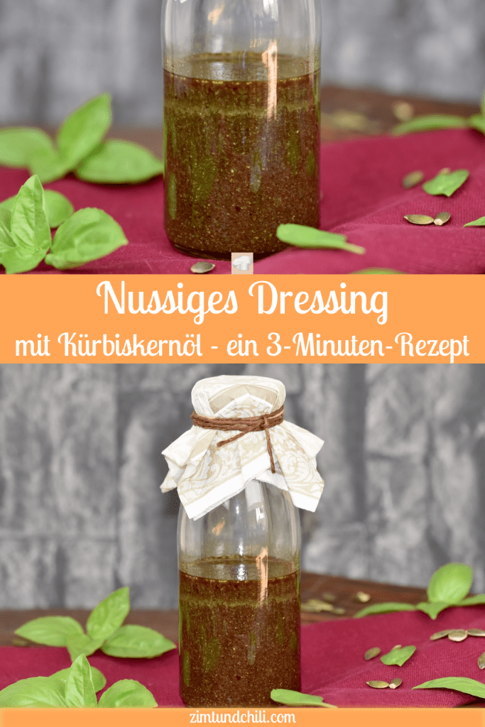 nussiges Dressing mit Kürbiskernöl - Salatdressing - Rezept - Senf - einfach - für Feldsalat - schnell - für Blattsalate - Vinaigrette - für Rucola