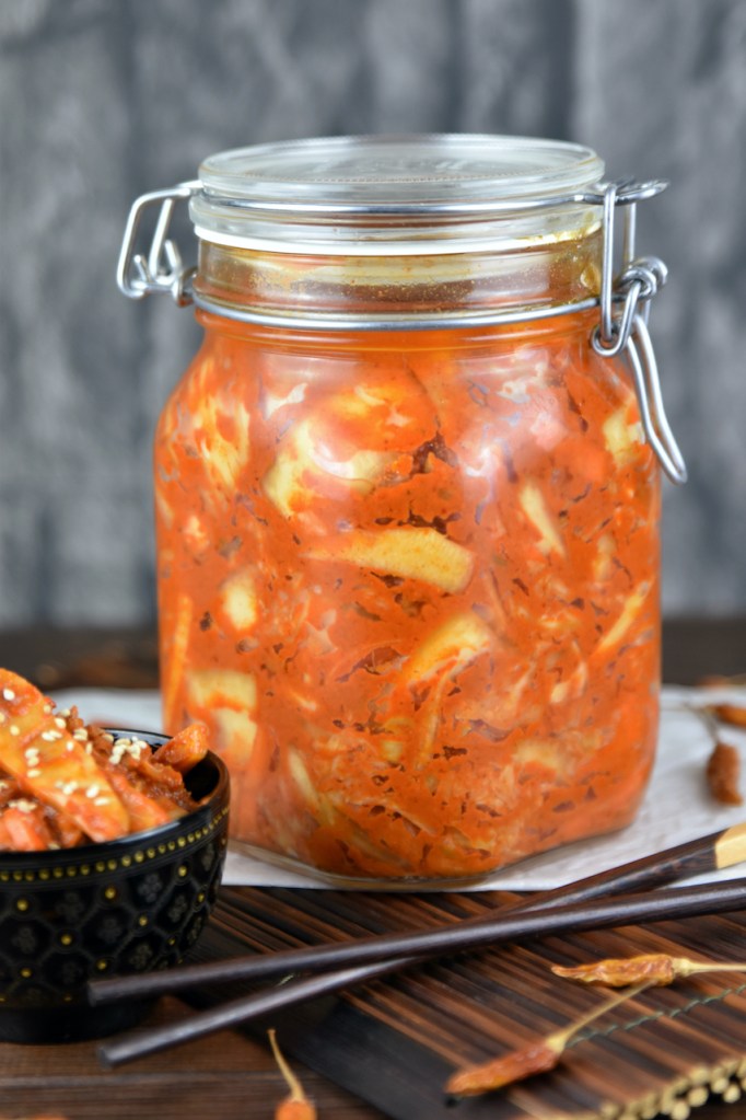 Kimchi im Einmachglas - wilde Fermentation