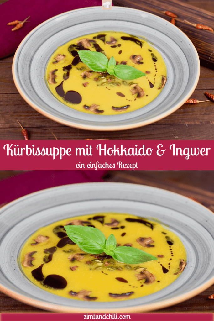 Kürbissuppe mit Hokkaido und Ingwer - einfach - Rezept - Kürbis - Hokkaido - Suppe - Kartoffeln - Kokosmilch - laktosefrei - glutenfrei