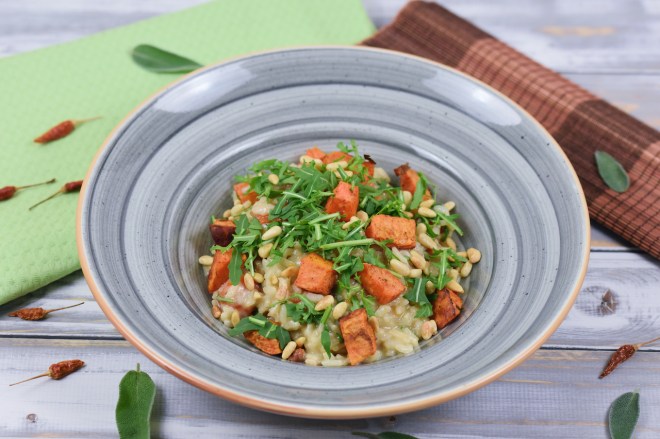 Risotto mit Süßkartoffeln und Rucola – Zimt &&nbsp;Chili