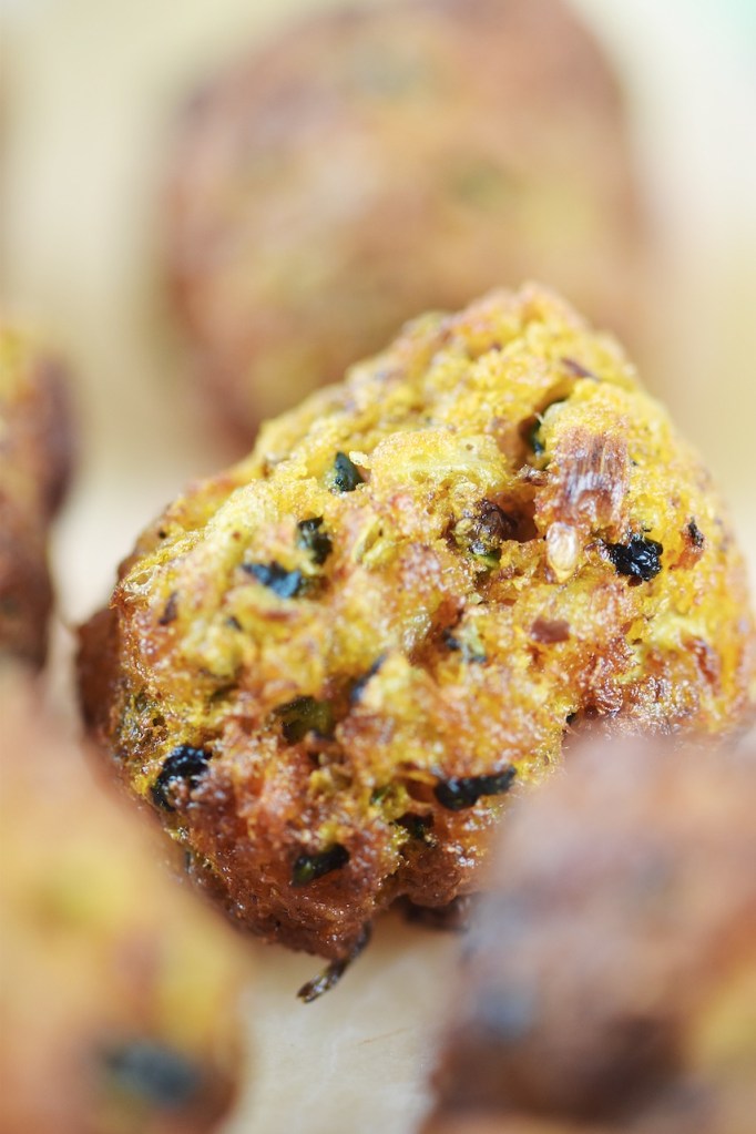 Möhren-Zucchini-Bällchen - Nahaufnahme