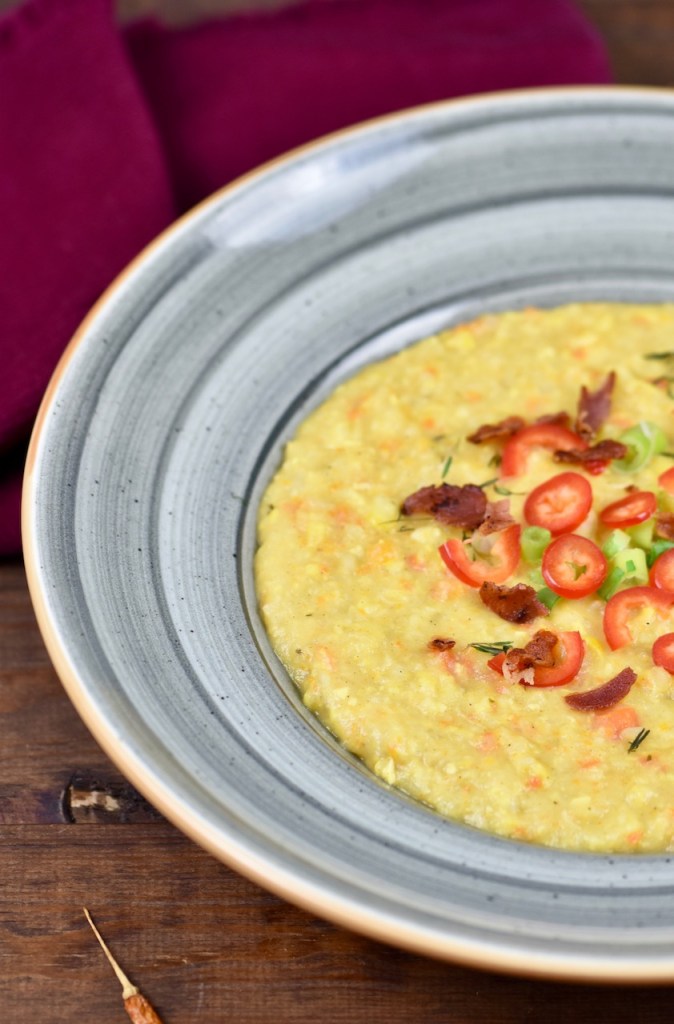 cremige Maissuppe mit Kokosmilch - Corn Chowder - Rezept - vegan - glutenfrei - amerikanisch - Maissuppe - einfach - gesund - Clean Eating - Slowcooker