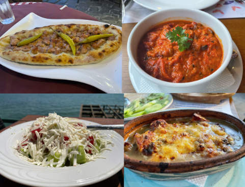 Essen und Trinken in Mazedonien - Vier Fotos mit typischen Gerichten