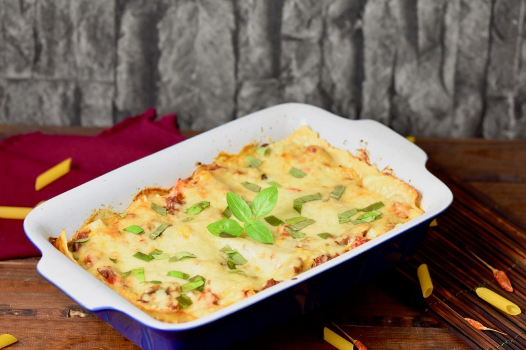 Lasagne Bolognese - milchfrei - glutenfrei - Rezept - Lasagne - italienisch - Bechamelsauce - Nudeln - Pasta - Gemüse - Hackfleisch