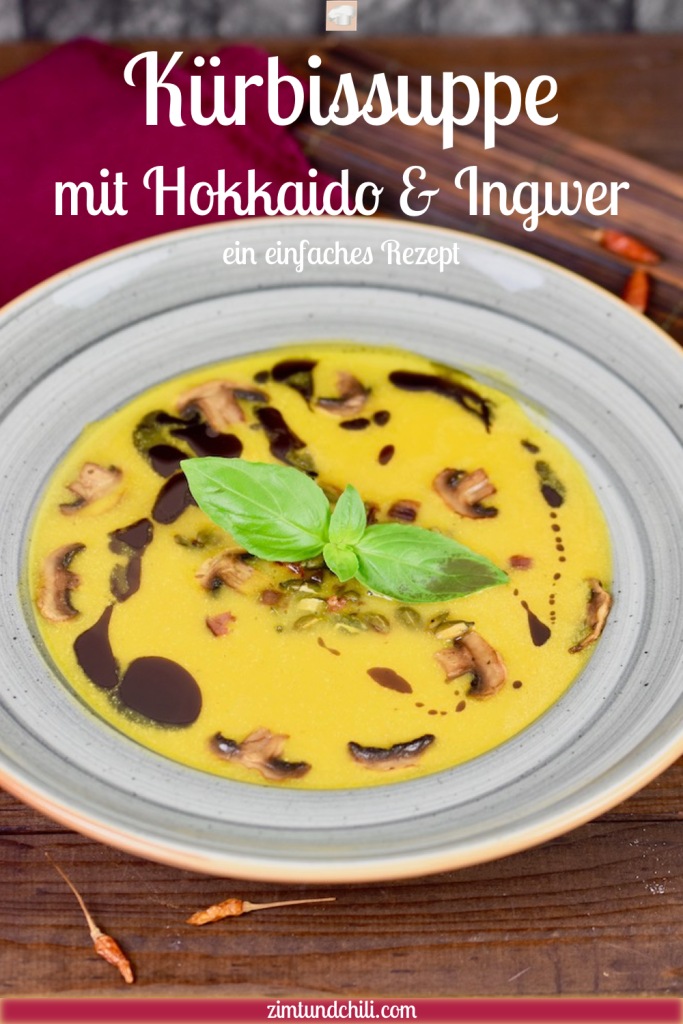 Kürbissuppe mit Hokkaido und Ingwer - einfach - Rezept - Kürbis - Hokkaido - Suppe - Kartoffeln - Kokosmilch - laktosefrei - glutenfrei