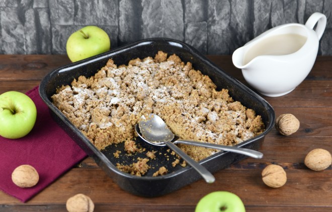 Apple Crumble mit Walnüssen und Haferflocken – Zimt &&nbsp;Chili