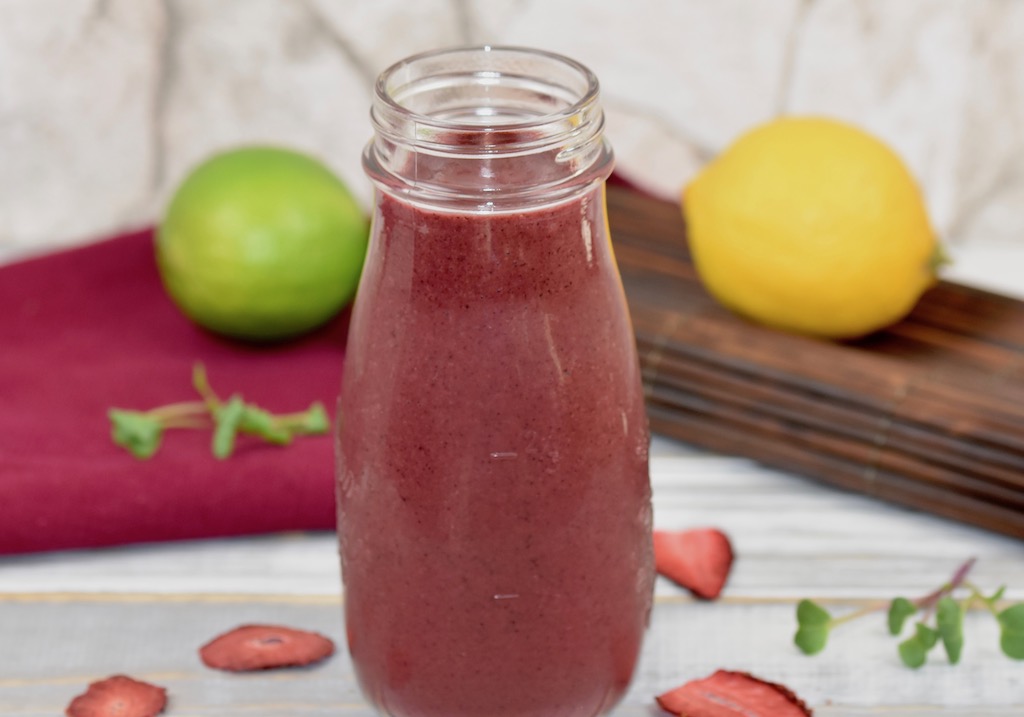 Blaubeer-Rotkohl-Smoothie - Smoothie - Rezept - gesund - abnehmen - roter Smoothie - Frühstück - mit Banane - selber machen - einfach - Frucht - Obst - Beeren