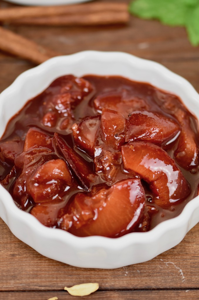 Zimtpflaumen - Rezept - Rotwein - Traubensaft - aus frischen Pflaumen - ohne Alkohol - Dessert - einfach - Pflaumenkompott - schnell - selber machen