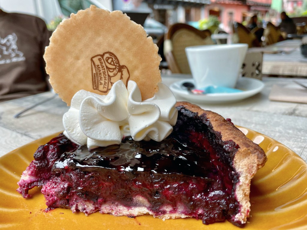 Tarte aux Myrtilles - Heidelbeer-Tarte mit Sahne